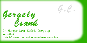 gergely csank business card